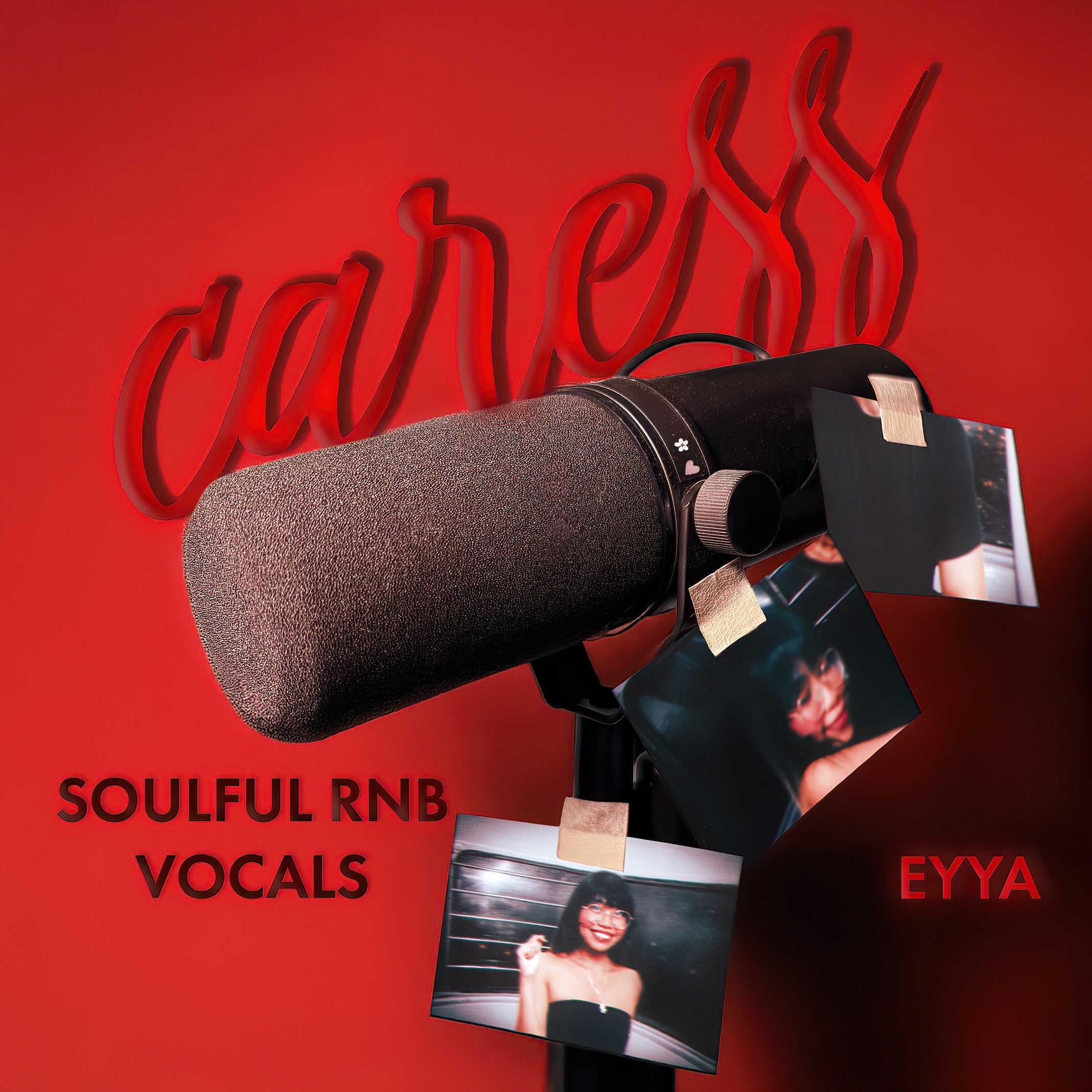 Artwork for the "Caress" vocal sample pack by Eyya.